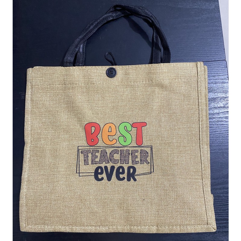 Jute Bags Factory - Blank Burlap Button Lock Heat