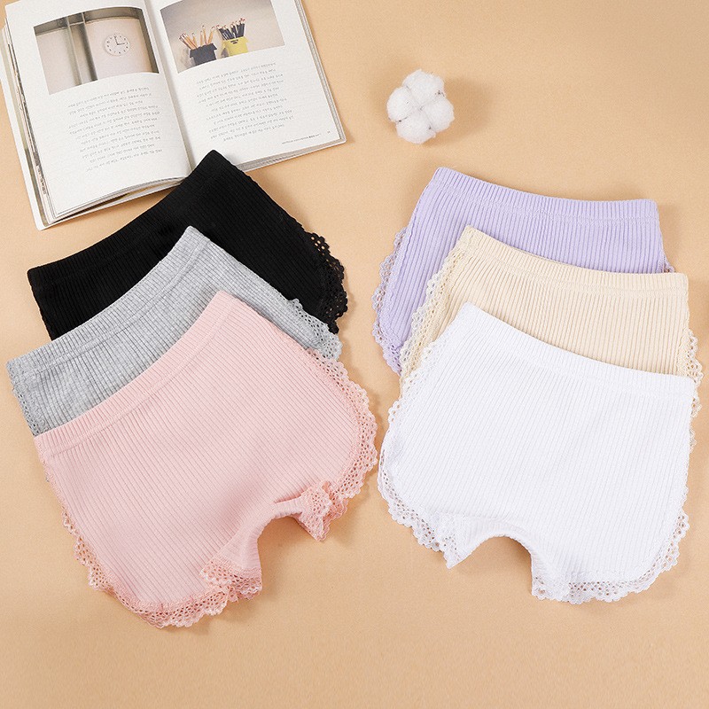 Girls Safety Pants Factory - Summer Cotton Lace Edge