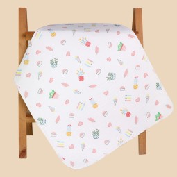 Baby Changing Pad Factory - 70x90cm Flowers Waterproof Muslin