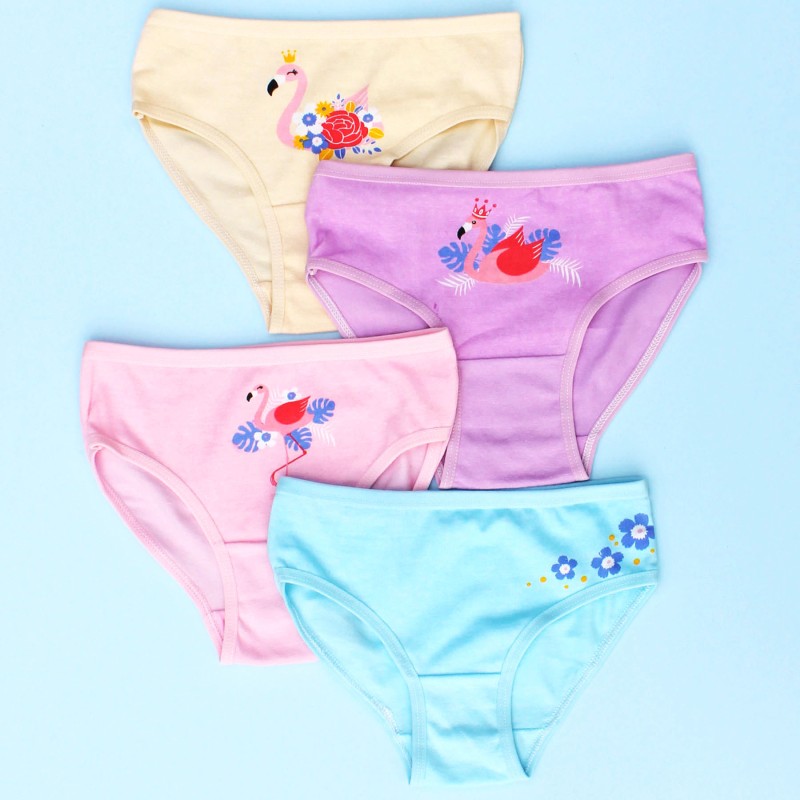 Girls Underwear Factory - Lovely Pattern 4 Piece Set