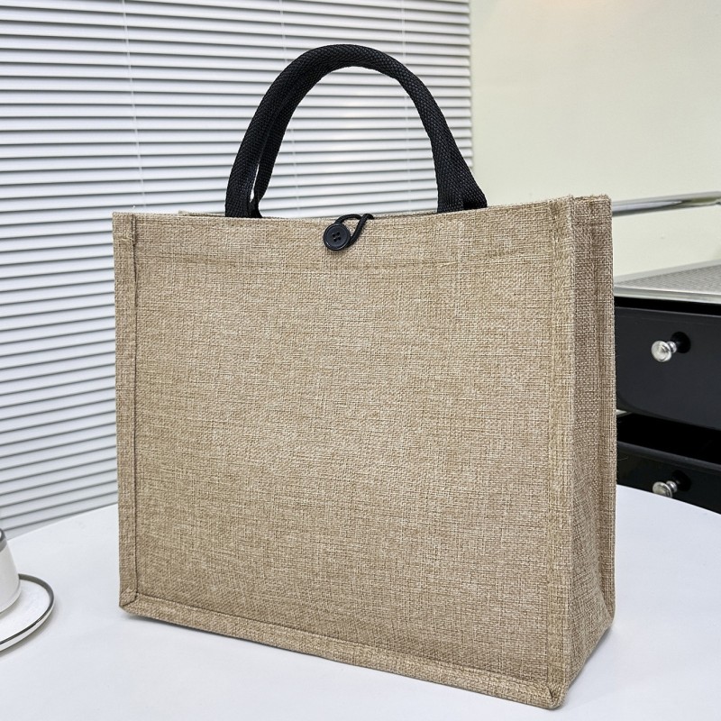 Jute Handle Bag Factory - Pattern Customize Button Lock