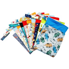 Wet Bag Manufacturer - Double Zipper 25x35cm Patched