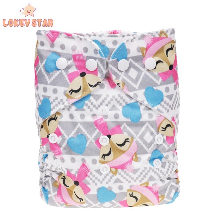 Newborn Diapers Manufacturer - Lokeystar Blue Printed Pocket