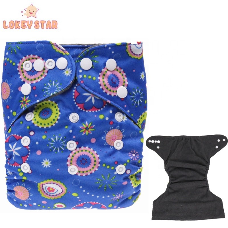 Cloth Diapers Factory - Lokeystar Pink Monkey Snap Button