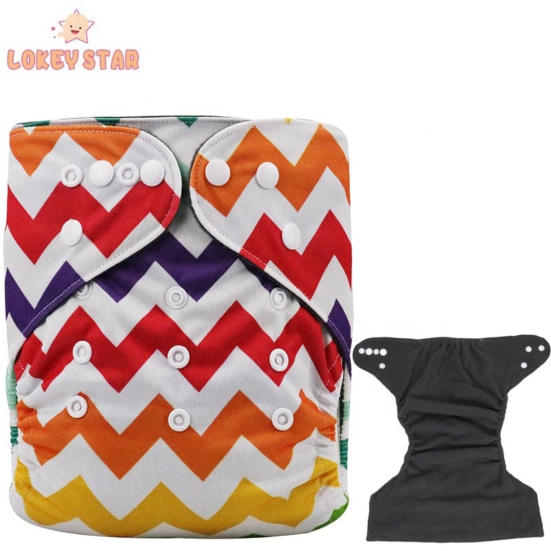 Cloth Diapers Factory - Lokeystar Pink Monkey Snap Button