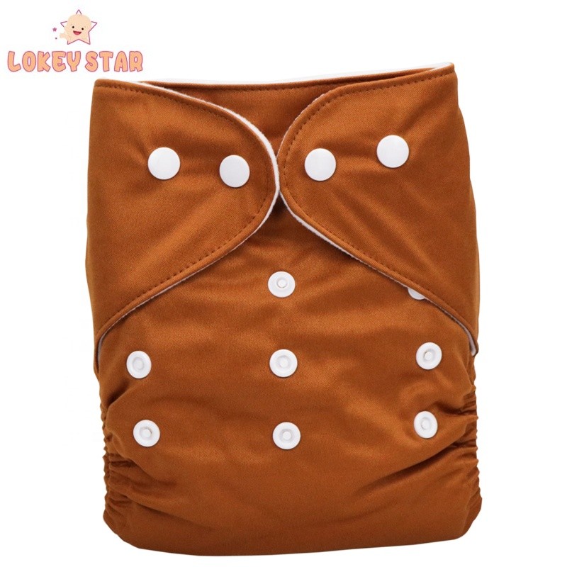 Cloth Diaper Manufacturer - Lokeystar Solid Brown Adjustable