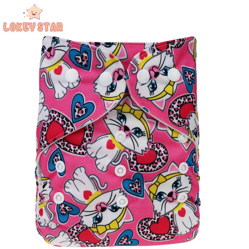 Baby Cloth Diapers Factory - Lokeystar Pink Monkey One Size