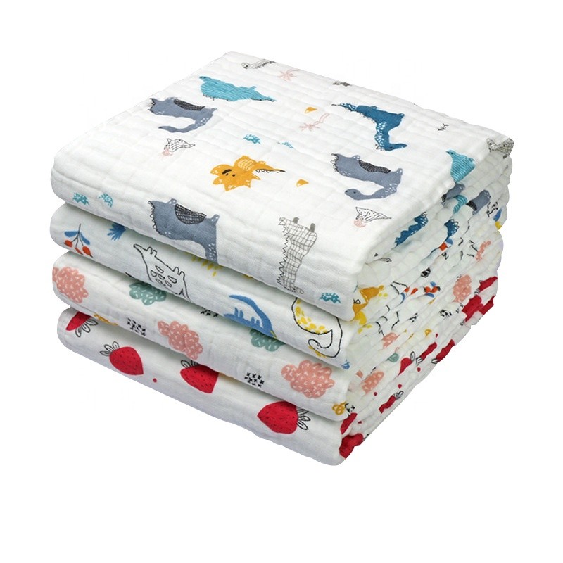 Muslin Swaddle Factory - Lokeystar Dinosaur 6 Layers Cotton