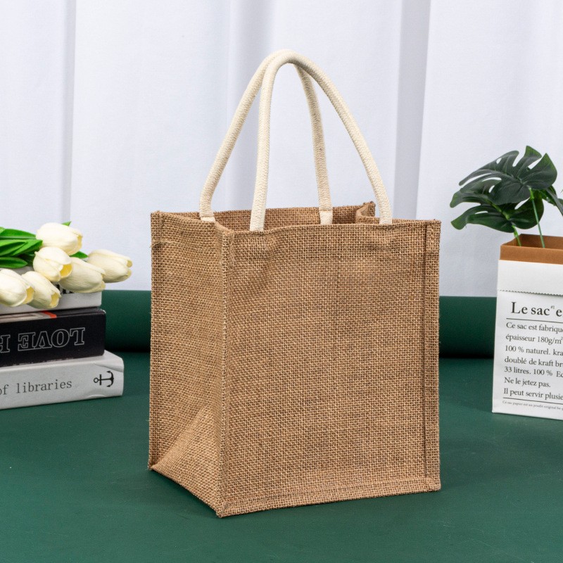 Jute Shopping Bag Manufacturer - Rope Handle Waterproof Tote