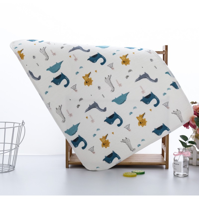 Baby Changing Pad Factory - 70x90cm Flowers Waterproof Muslin