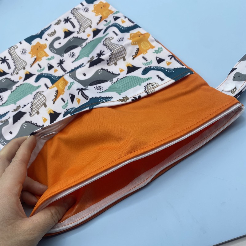 Wet Bag Manufacturer - Double Zipper 25x35cm Patched