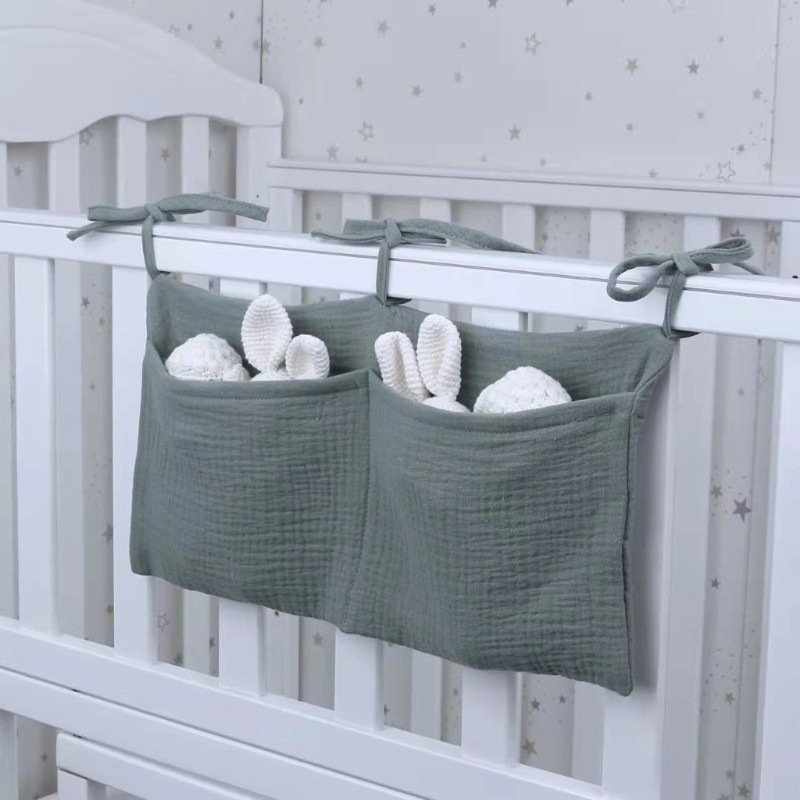 Baby Storage Bag Manufacturer - Double Cotton Bedside Pocket