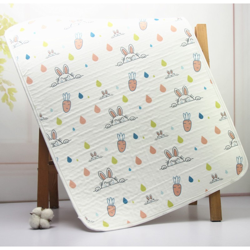 Baby Changing Pad Factory - 70x90cm Flowers Waterproof Muslin