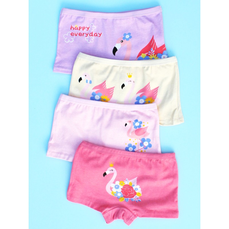 Girls Panties Manufacturer - Cartoon Boxer 4-Pack Soft