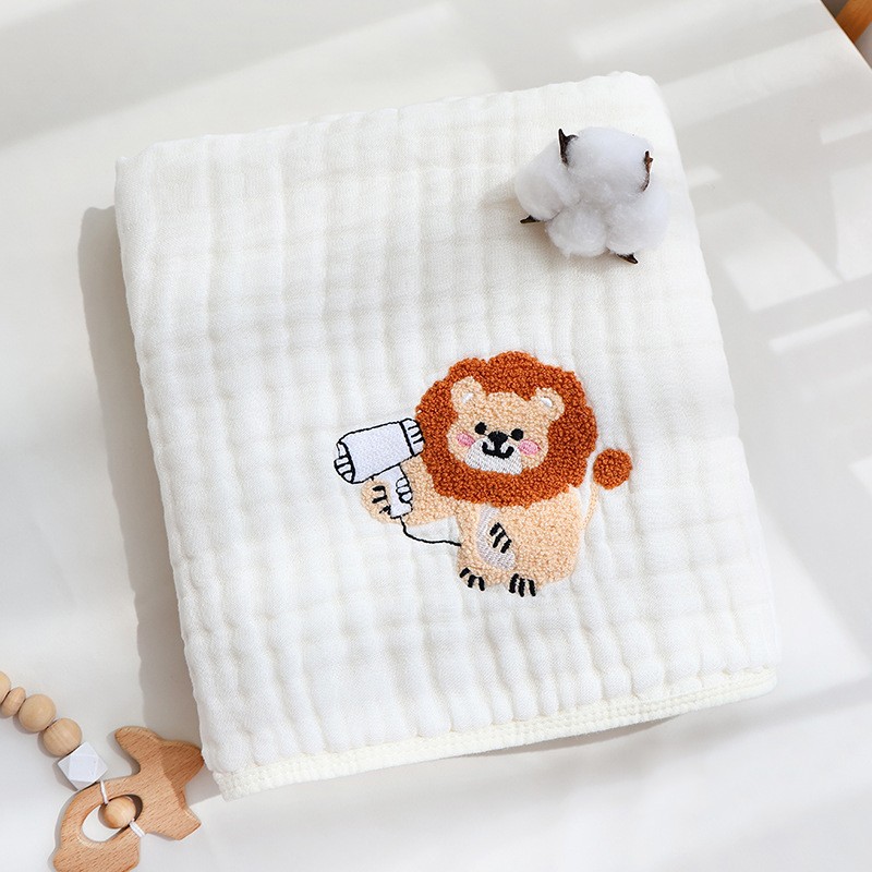 Muslin Bath Towel Manufacturer - Custom 6 Layer Cotton Cartoon