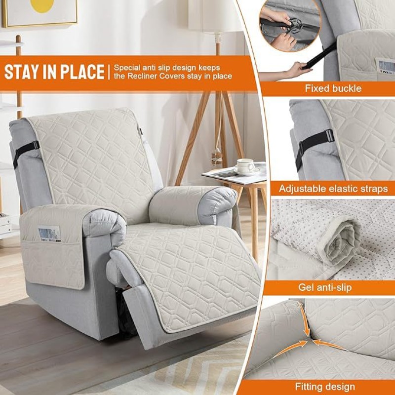 Recliner Cover Factory - Waterproof Nonslip Stay Place Dog