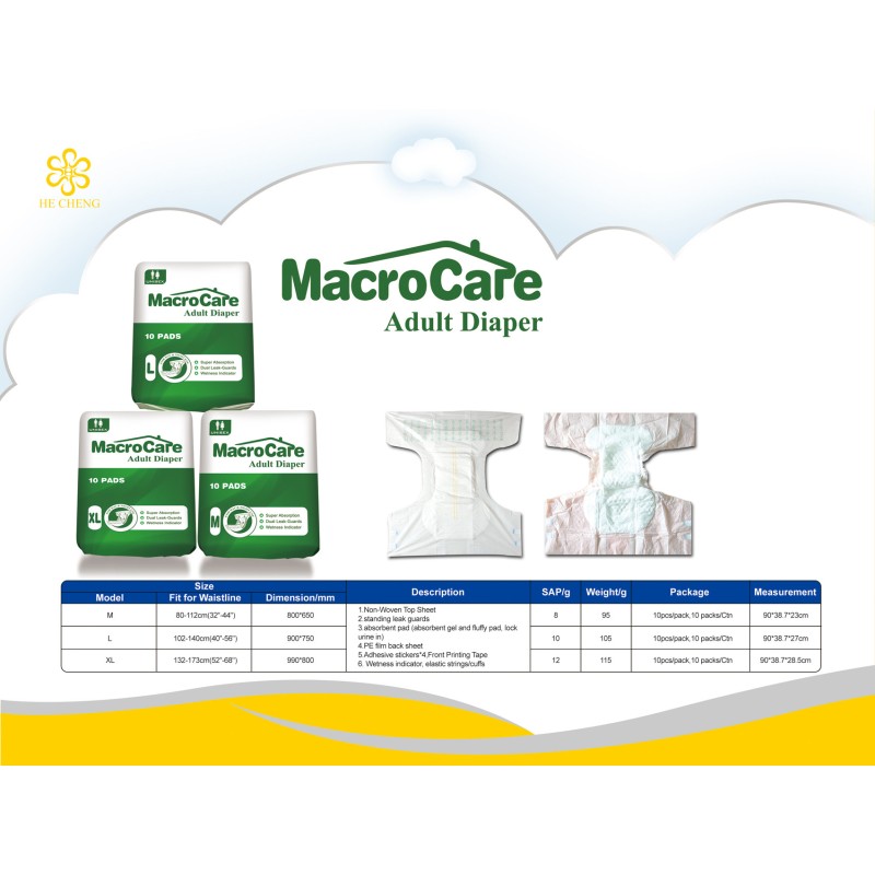 Adult Diapers Manufacturer - Macro Care China