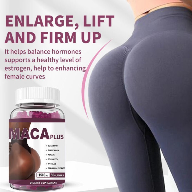 Wellbody OEM/ODM Factory Sells Healthy Firm and Plump Maca Gummies with Enlarged Buttocks for Pregnant Women