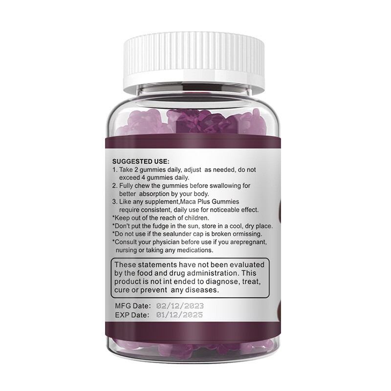 Wellbody OEM/ODM Factory Sells Healthy Firm and Plump Maca Gummies with Enlarged Buttocks for Pregnant Women