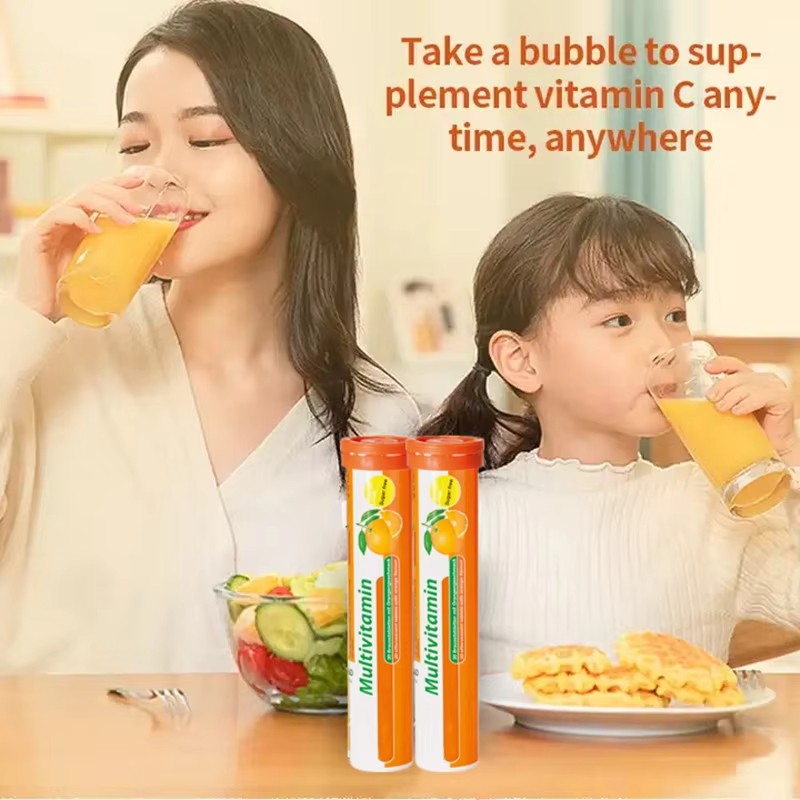 WELLBODY OEM/ODM Multivitamins Vitamin C Effervescent Tablets Immune Organic Orange Multivitamin Effervescent Tablets