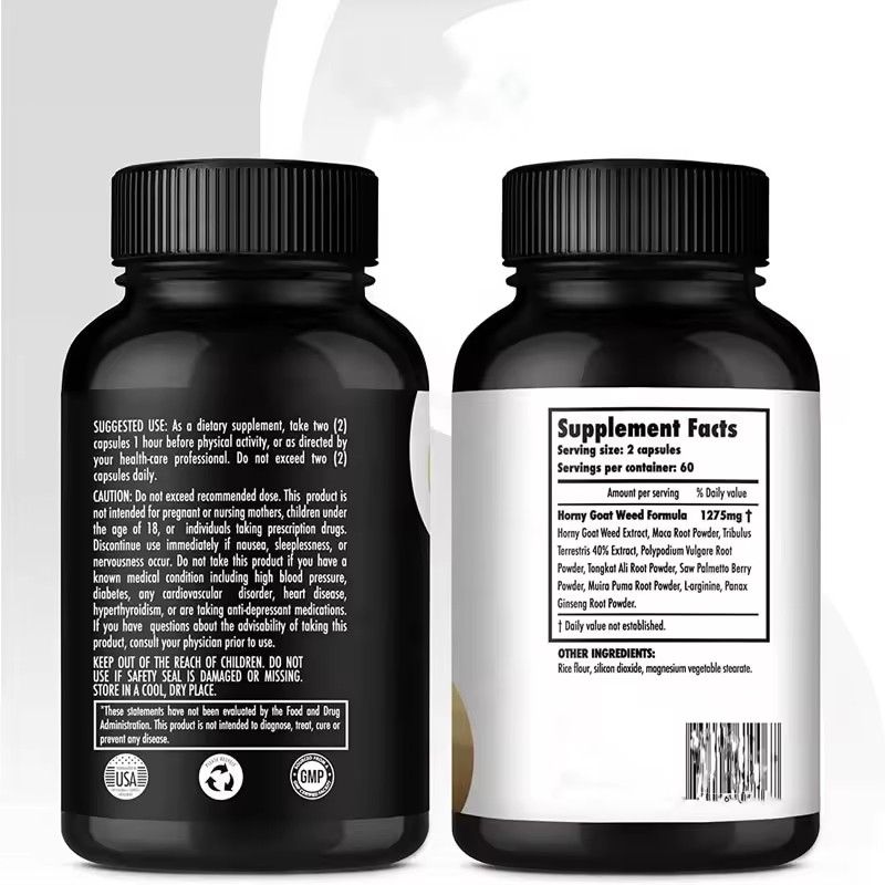 WELLBODY OEM/ODM Private Label Factory Supply Horny Goat Weed Capsules Support Energy Strength for Men and Women