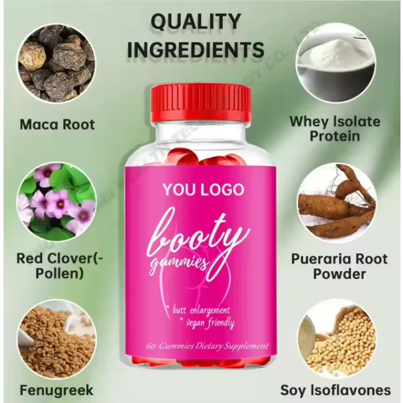 Wellbody OEM/ODM Private Brand Wholesale Price 100% Natural Big Butt Enhancement Hip Shape Booty Gummies
