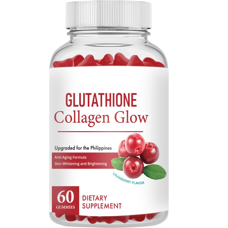 WELLBODY Cranberry Original Skin Whitening Collagen Glutathione Gummies Antioxidant Tonic Supplement for Glowing Skin