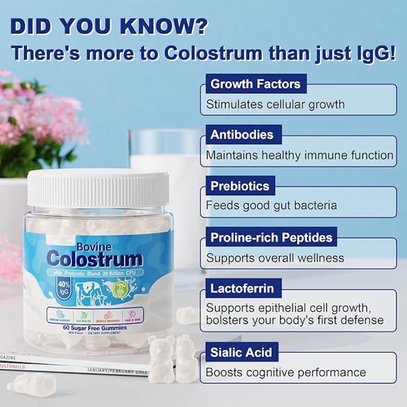 WELLBODY OEM/ODM Private Label Factory Supply Natural Health Products Bovine Colostrum Milk Powder Gummies for Pregnant Women