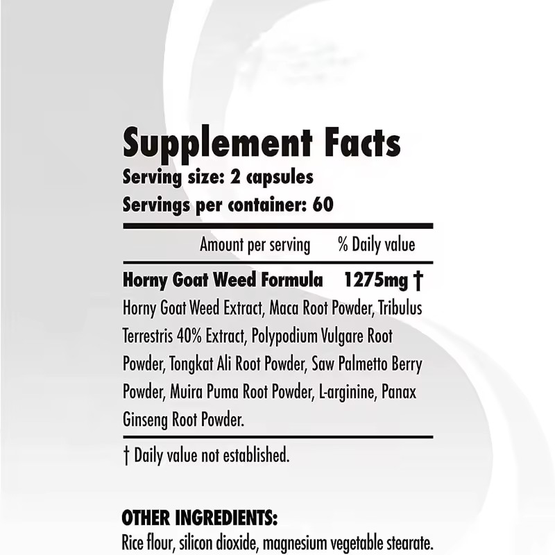 WELLBODY OEM/ODM Private Label Factory Supply Horny Goat Weed Capsules Support Energy Strength for Men and Women