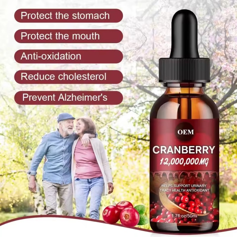 WELLBODY OEM/ODM Private Label Factory Supply Cranberry Extract Drops Support Skin Hair and Nails Health Keep Body Health