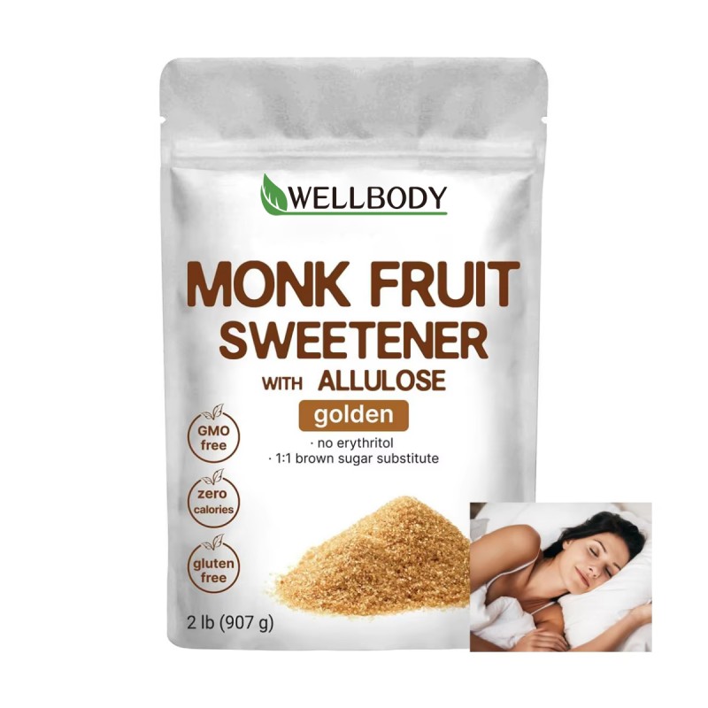 WELLBODY OEM/ODM custom Label Factory Supply 100% natural Monk fruit sweetener with Allulose monk fruit powder