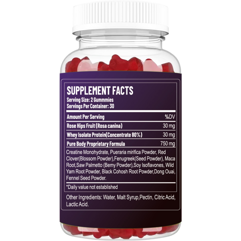 Wellbody OEM/ODM Proprietary Brand Natural Organic HIP&BIG BUTT Buttock Filling Gummies