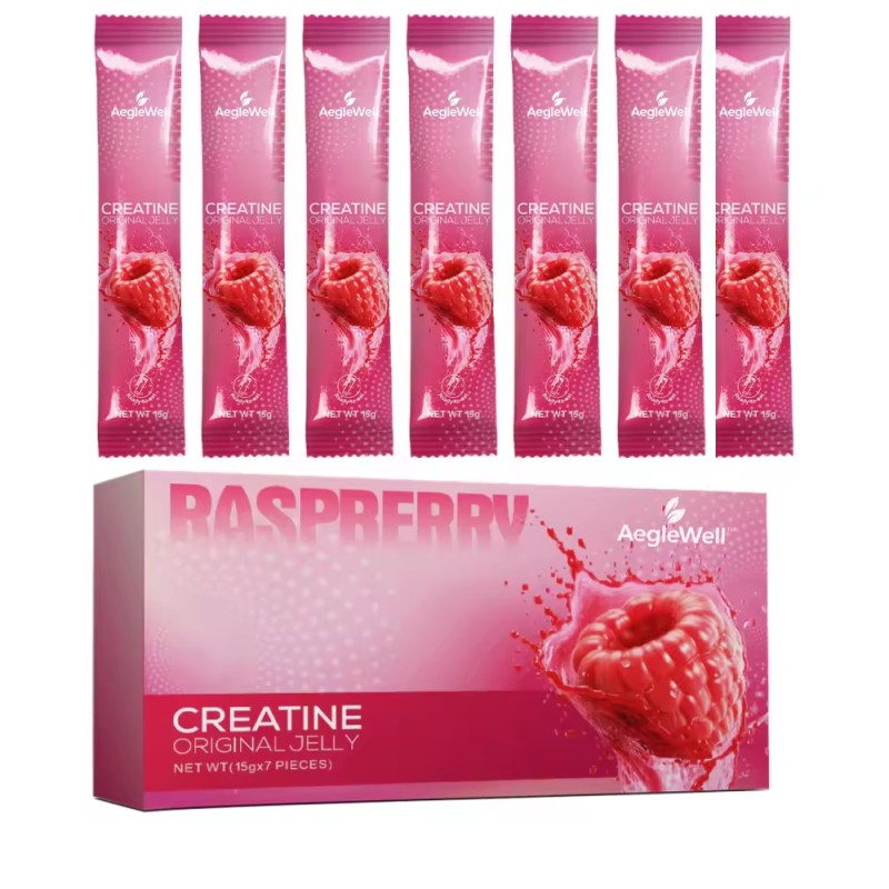 AegleWell OEM Creatine Monohydrate Jelly Stick Single Serve Packets Supports Muscle Strength for Adults