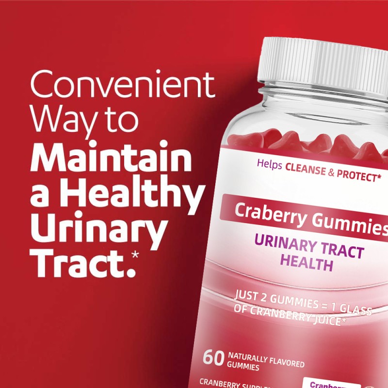 WELLBODY Supply OEM ODM Health Dietary Fiber Vitamins Supplement Cranberry Probiotics Gummy Cranberry Gummies