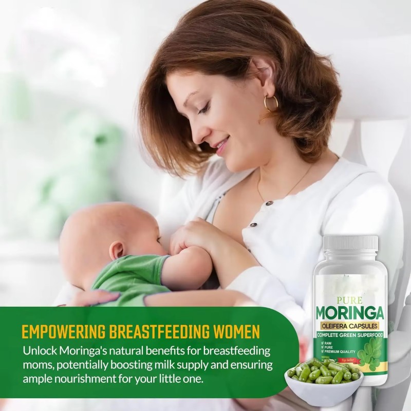 WELLBODY Private Label Factory Supply High Organic Natural 100% Organic Moringa Capsules Powder Bulk Organic Moringa Capsules