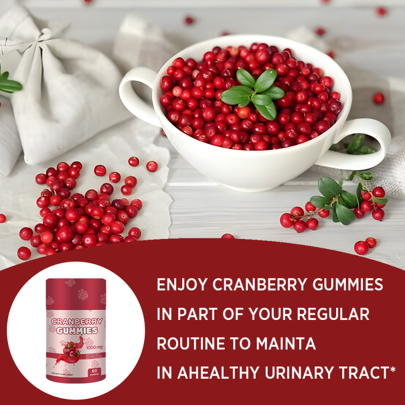 WELLBODY New Packaging Wholesale Price Health Dietary Fiber Vitamins Supplement Cranberry Probiotics Gummy Cranberry Gummies