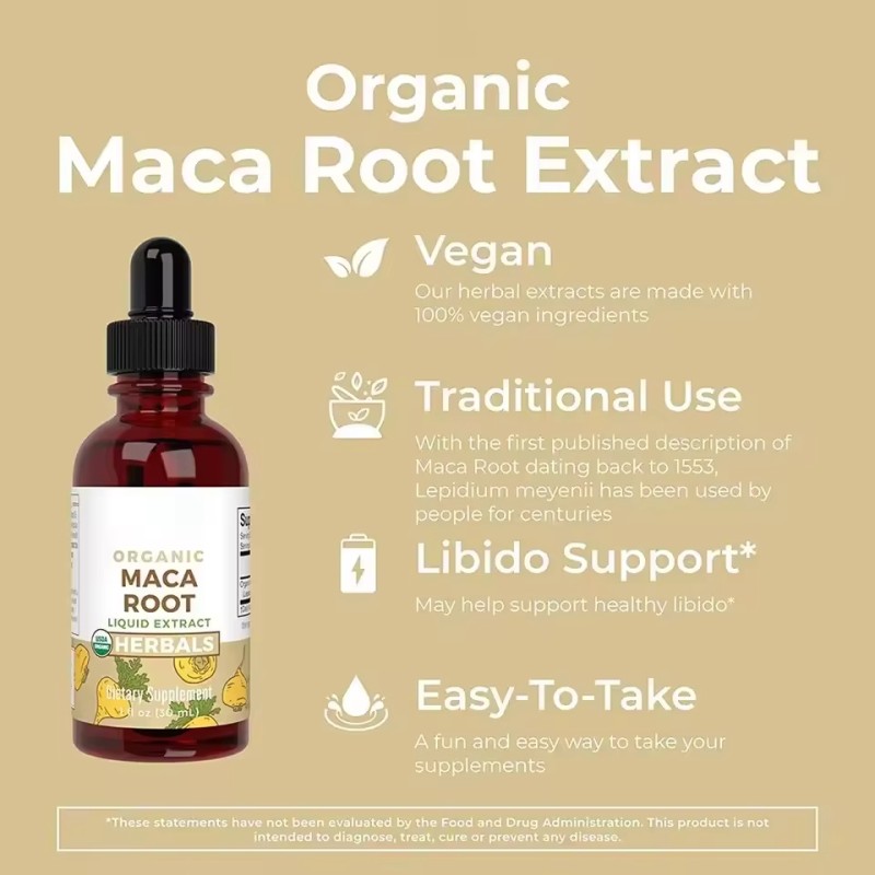 WELLBODY OEM/ODM Private Label Factory Supply Maca Root Liquid Drops for Men and Women Sexual Black Maca Support Energy