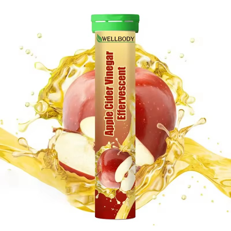 WELLBODY OEM/ODM Private Label Halal Natural Apple Cider Vinegar Effervescent Tablets Weight Control