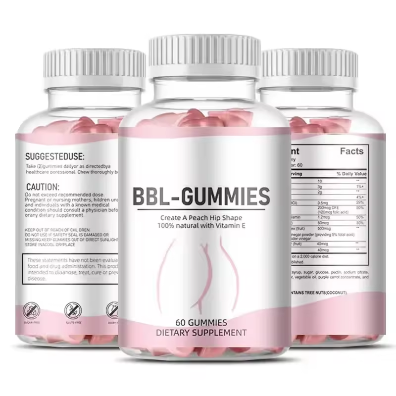 Wellbody Organic Beauty Butt Hip Booster Gummy BBL Butt Enhancement Gummies for Hip Enlargement Private Label for Pregnant Women