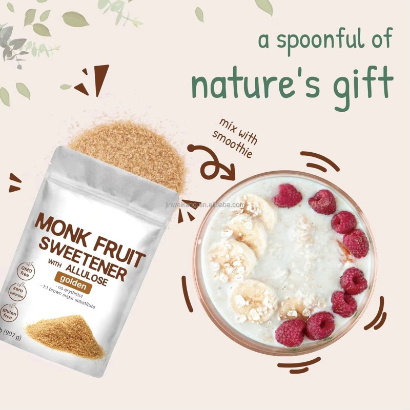 WELLBODY OEM/ODM custom Label Factory Supply 100% natural Monk fruit sweetener with Allulose monk fruit powder