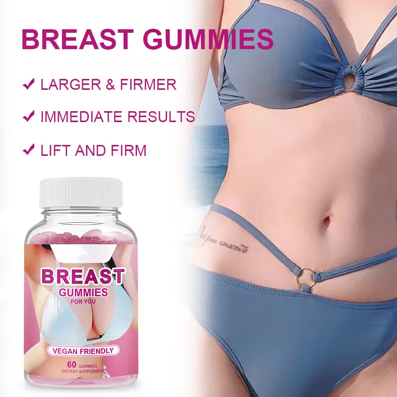 Wellbody  OEM/ODM Private Label Factory Supply Natural Health Products 60 Breast Enlargement Shaped Size Gummies