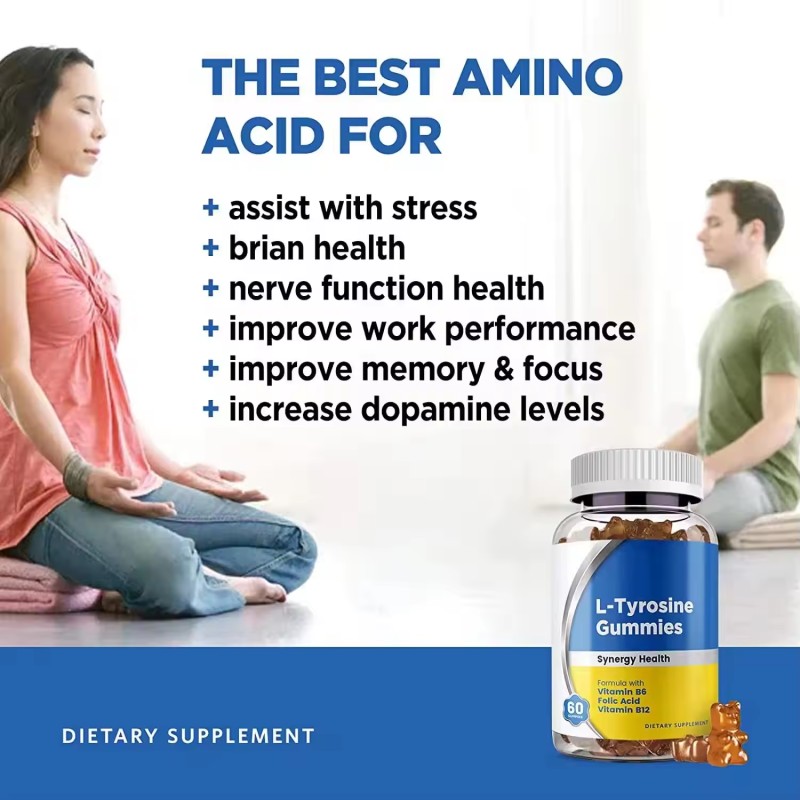 WELLBODY L-Tyrosine Gummy OEM/ODM Private Label Factory Supply Halal Natural Organic Brain Health Supplement for Adults