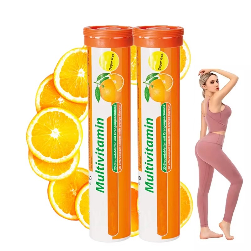 WELLBODY OEM/ODM Multivitamins Vitamin C Effervescent Tablets Immune Organic Orange Multivitamin Effervescent Tablets