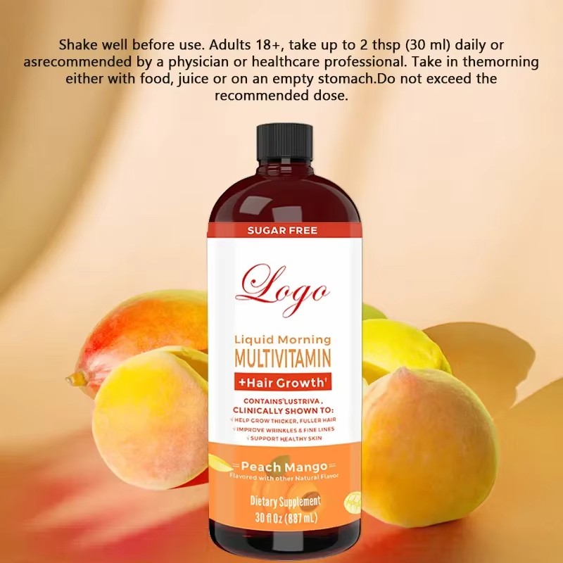 Wellbody  OEM/ODM Private logo Hair Growth Supplement Formula Liquid Tincture Multivitamin Drop for Hair Growth Reduce Wrinkle