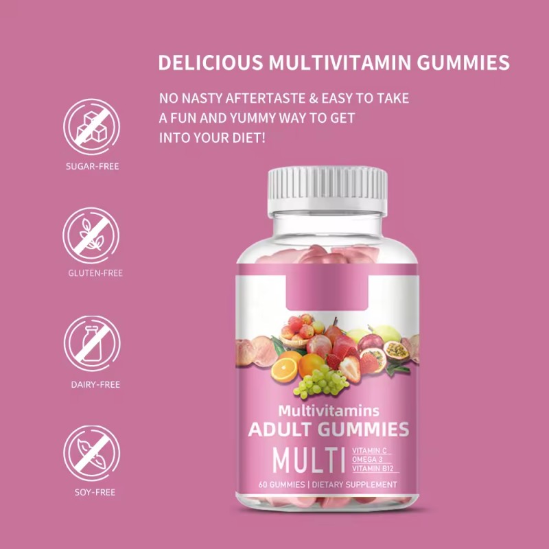 WELLBODY OEM/ODM Private Label Halal Organic Adult Multivitamins Gummies Factory Supply for Vitamin Support for Pregnant Women