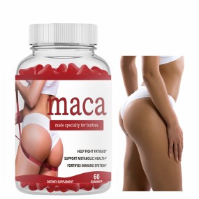 Wellbody OEM/ODM Factory Supply Natural Health Products 60 Red Maca Gummies Specialty Butts Hips Safe for Pregnant Women