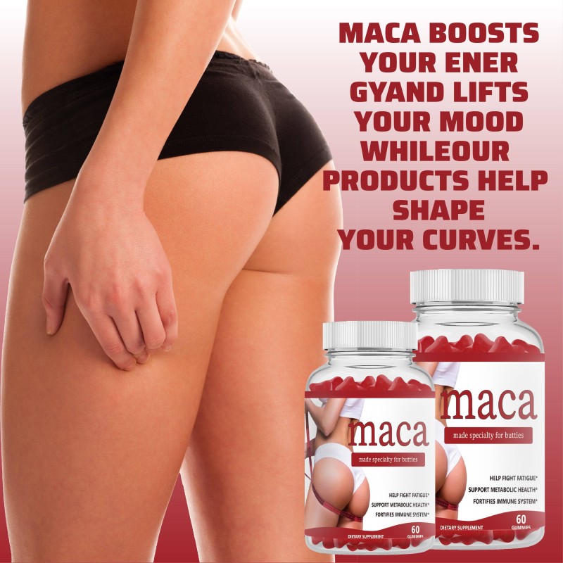 Wellbody OEM/ODM Factory Supply Natural Health Products 60 Red Maca Gummies Specialty Butts Hips Safe for Pregnant Women