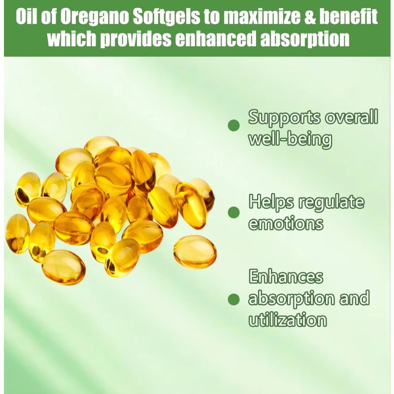 WELLBODY OEM/ODM Food Supplement Oil of Oregano Softgels With Black Seed Oil Oregano Oil Capsules Immune Booster