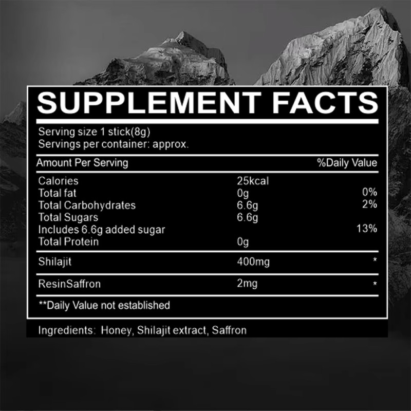 Wholesale Pure Himalayan Shilajit Resin Puro Naturel Energy Drink Spoon Honey Sticks for Adults