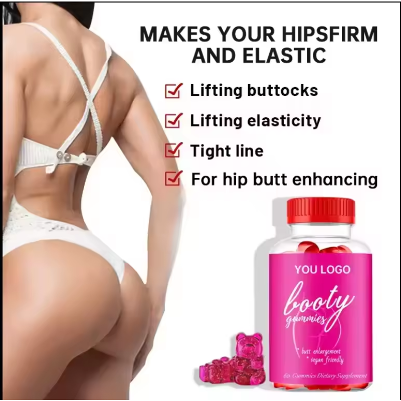 Wellbody OEM/ODM Private Brand Wholesale Price 100% Natural Big Butt Enhancement Hip Shape Booty Gummies